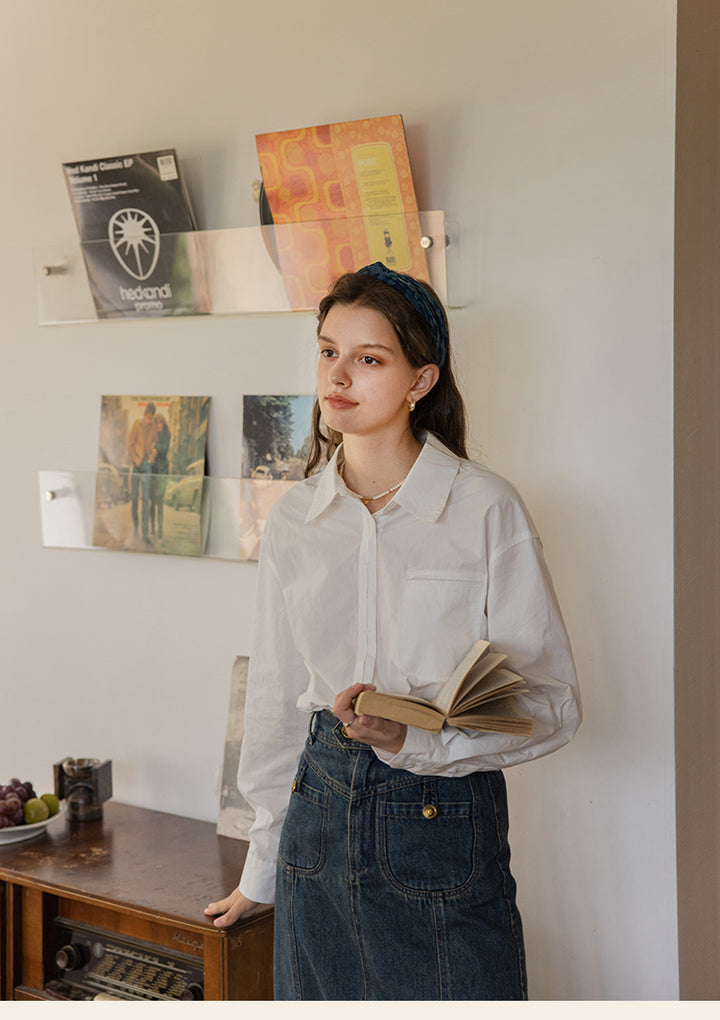 Pure Color Cotton Shirt DACS0120