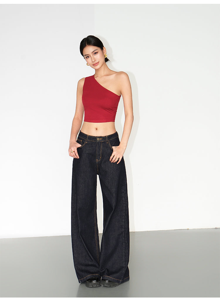 AsymFit One-Shoulder Knit Tank NHTT0227