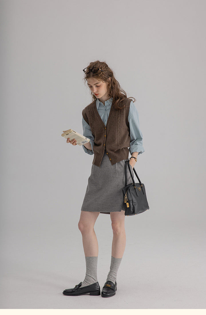 Vintage Cotton Oversized Button-Up Shirt DACS0108