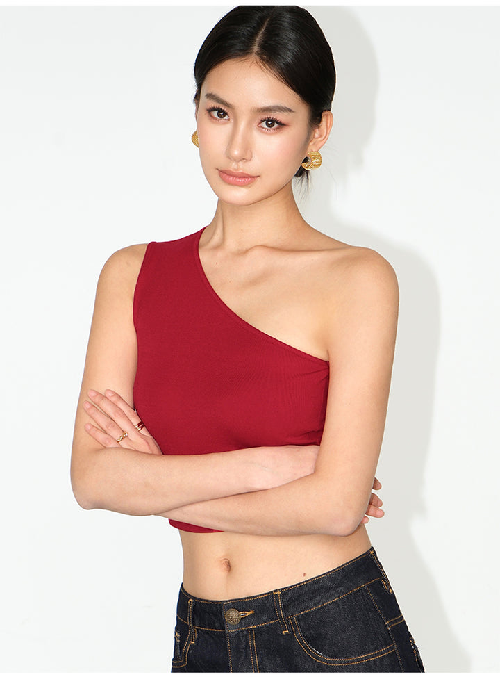 AsymFit One-Shoulder Knit Tank NHTT0227