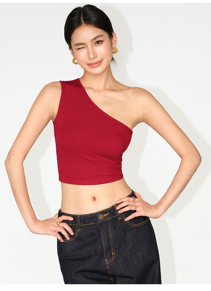 AsymFit One-Shoulder Knit Tank NHTT0227