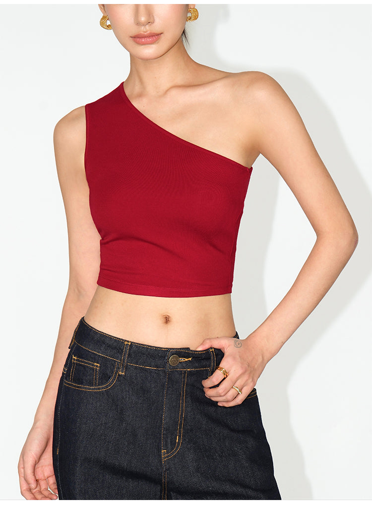 AsymFit One-Shoulder Knit Tank NHTT0227