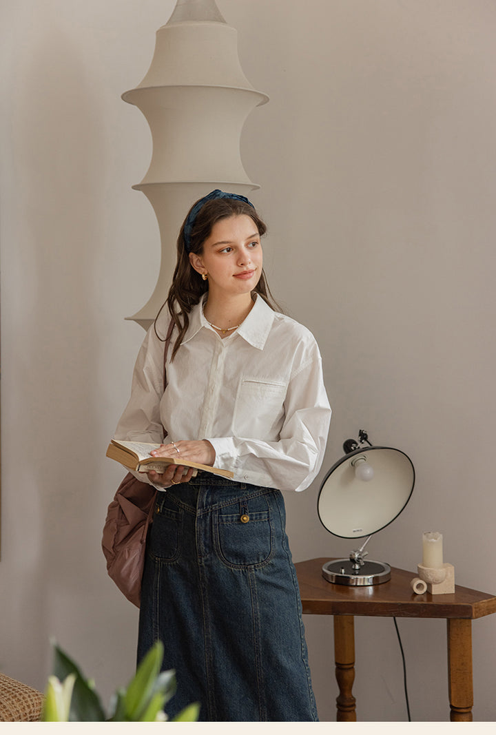 Pure Color Cotton Shirt DACS0120