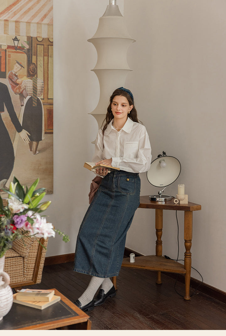 Pure Color Cotton Shirt DACS0120