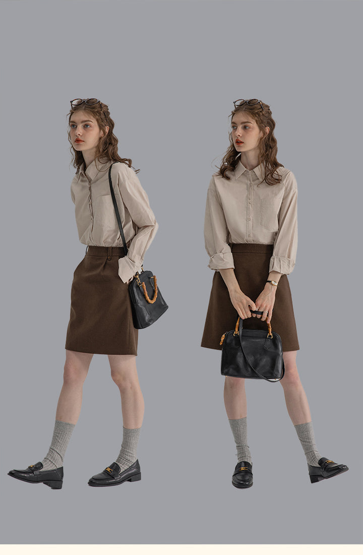 Vintage Cotton Oversized Button-Up Shirt DACS0108