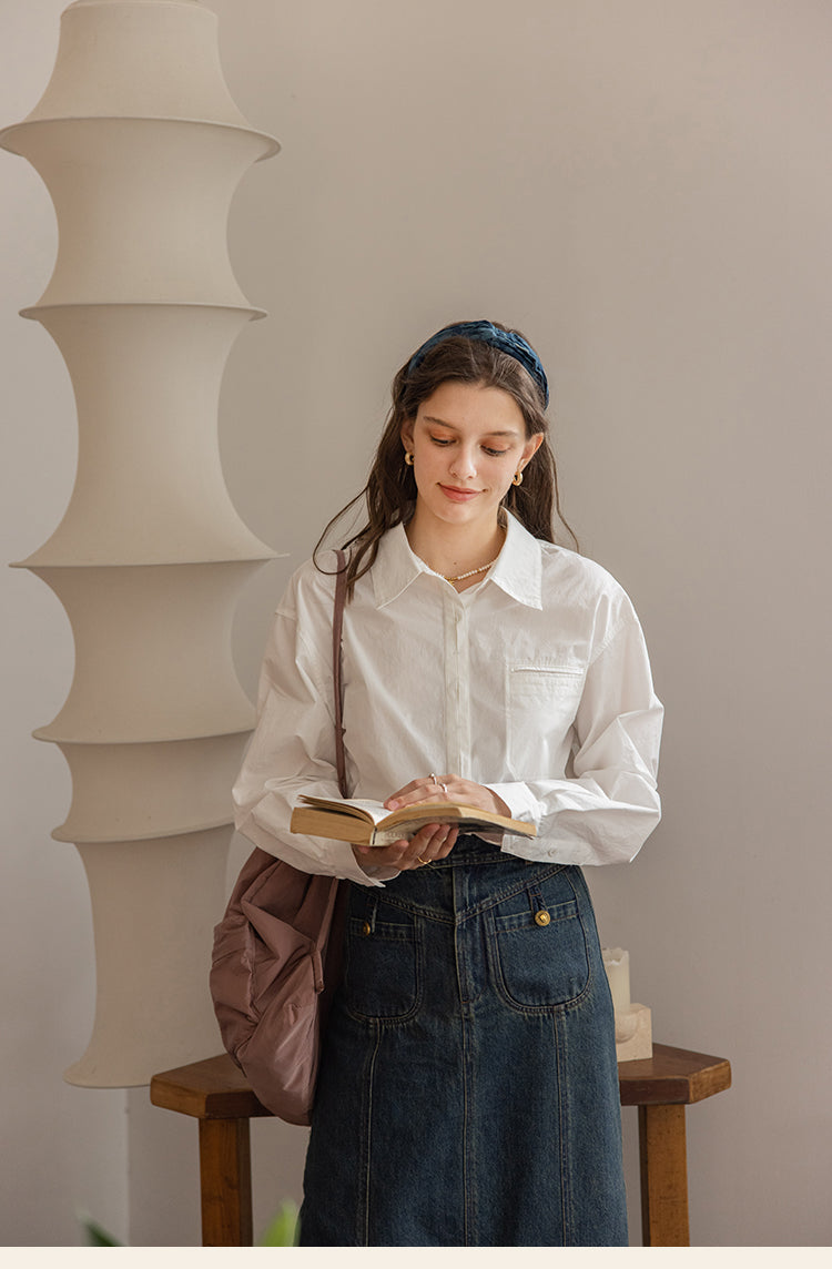 Pure Color Cotton Shirt DACS0120