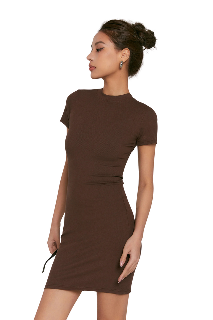 SculptFit Ribbed Mini Tee Dress DGMD0203