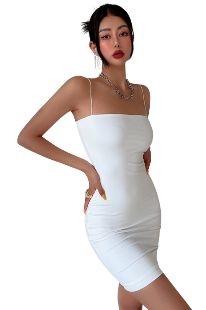 SleekGlow Spaghetti Strap Mini Dress LHMD0243