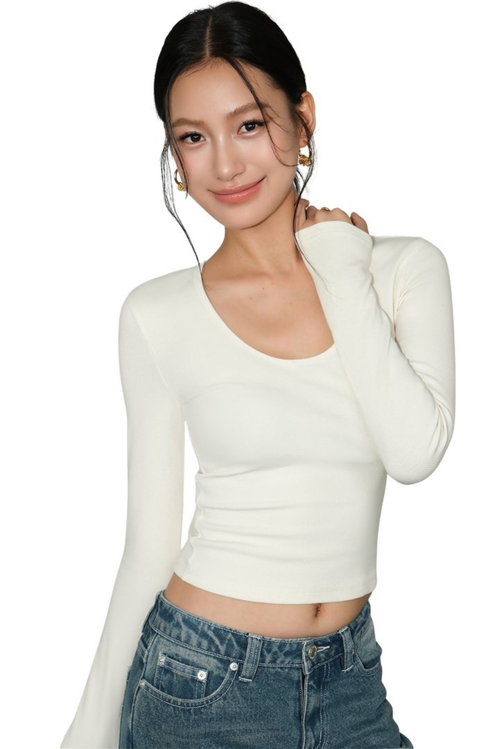 U-Neck Curve Hug Cropped Top NHCT0260