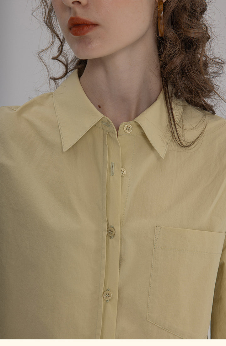 Vintage Cotton Oversized Button-Up Shirt DACS0108