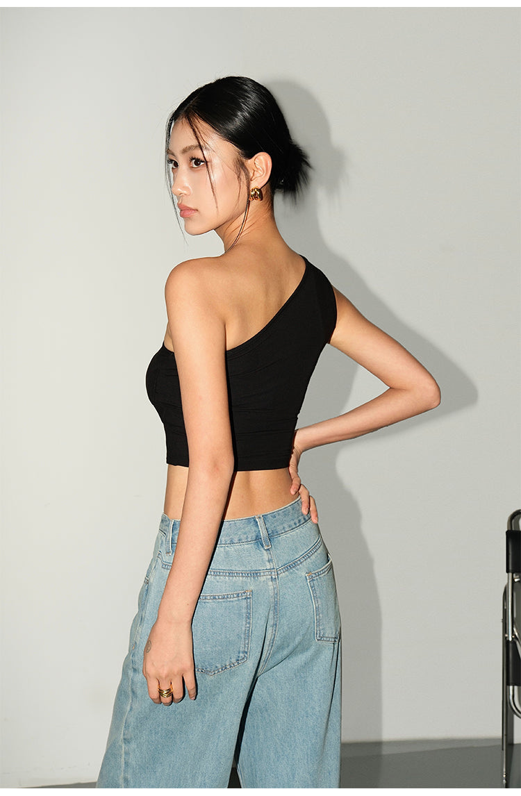 AsymFit One-Shoulder Knit Tank NHTT0227