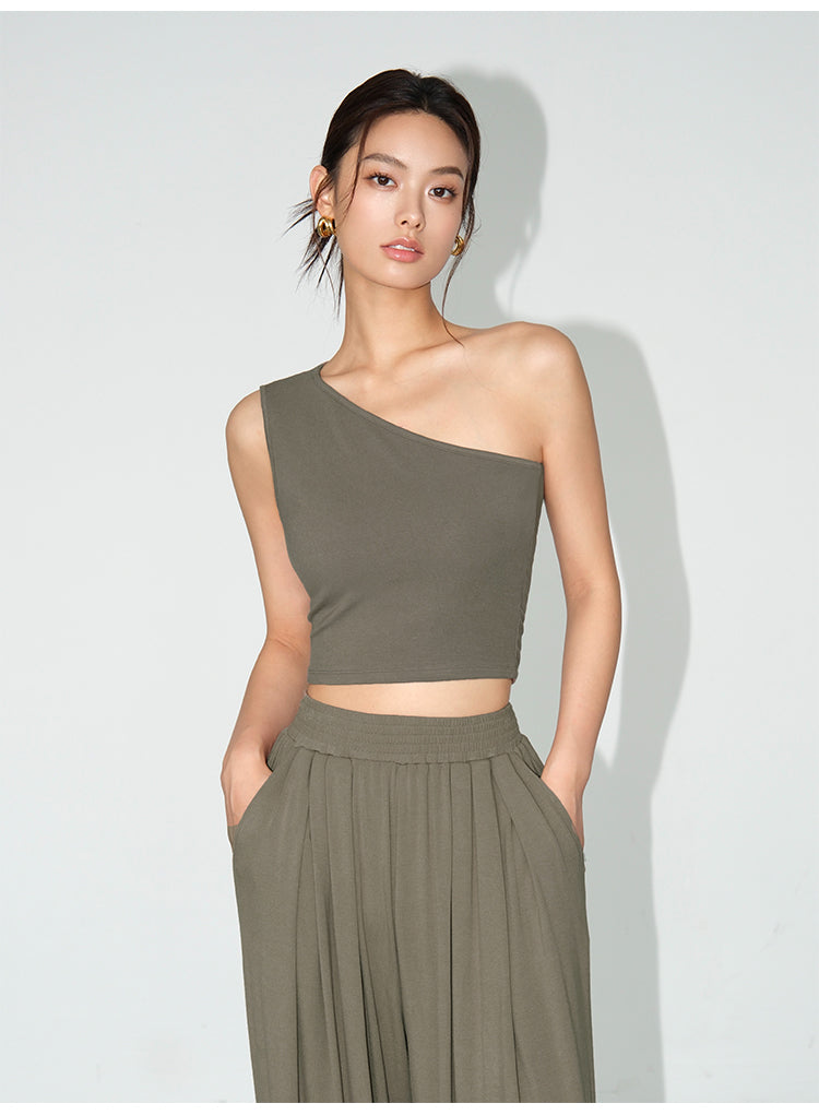 AsymFit One-Shoulder Knit Tank NHTT0227