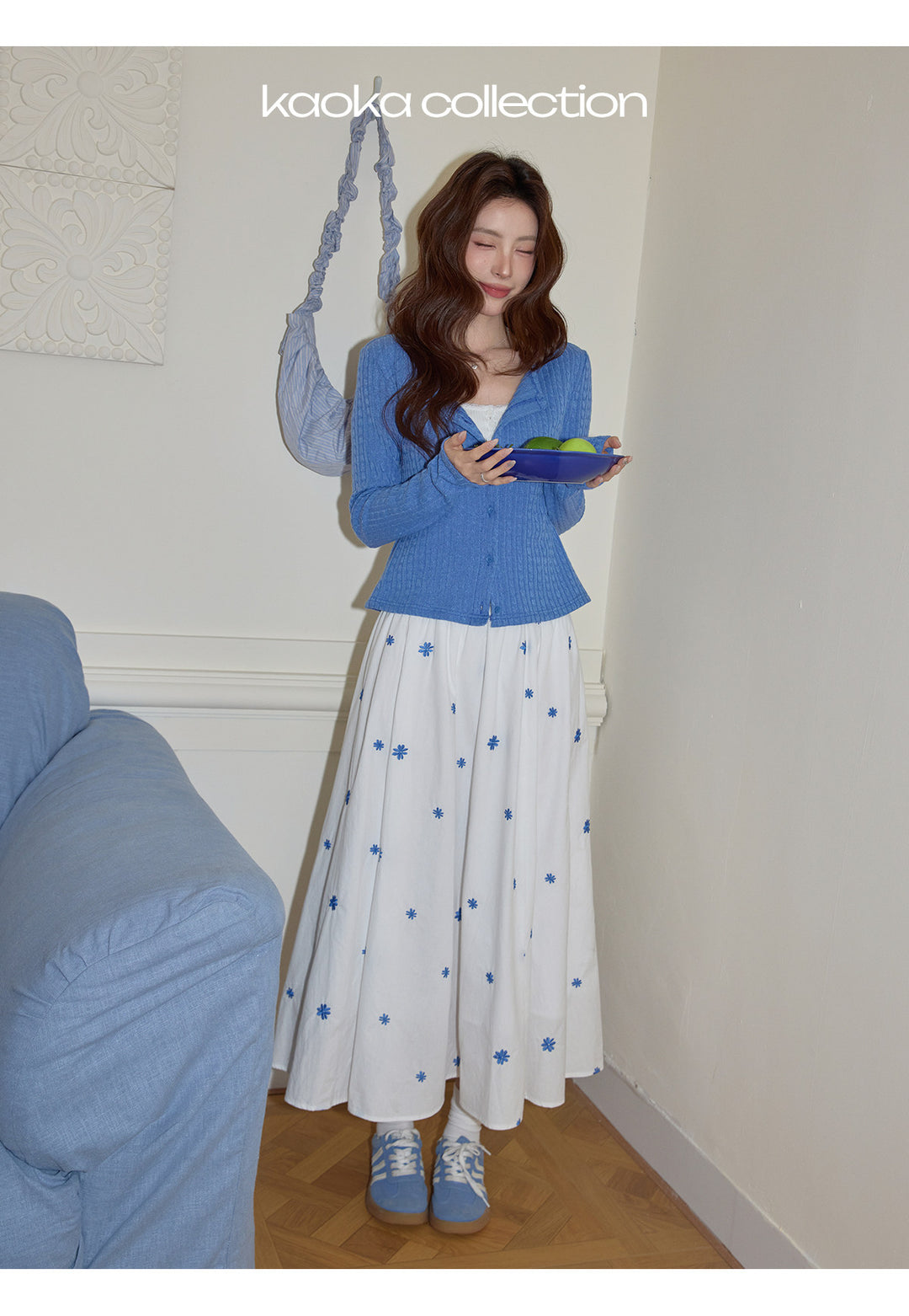 Blue Daisy Breeze Skirt KKBS0339