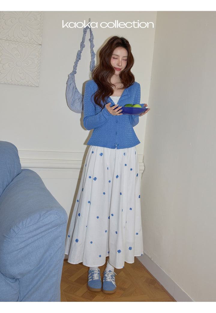 Blue Daisy Breeze Skirt KKBS0339