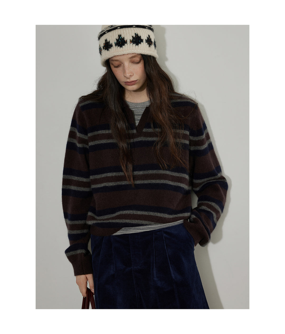 Urban Stripe Wool Knit Pullover LCKP0290