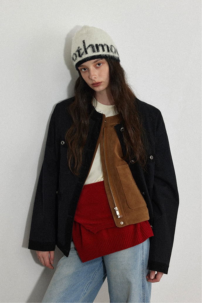 Chic Black Casual Buttoned Jacket LCCJ0015