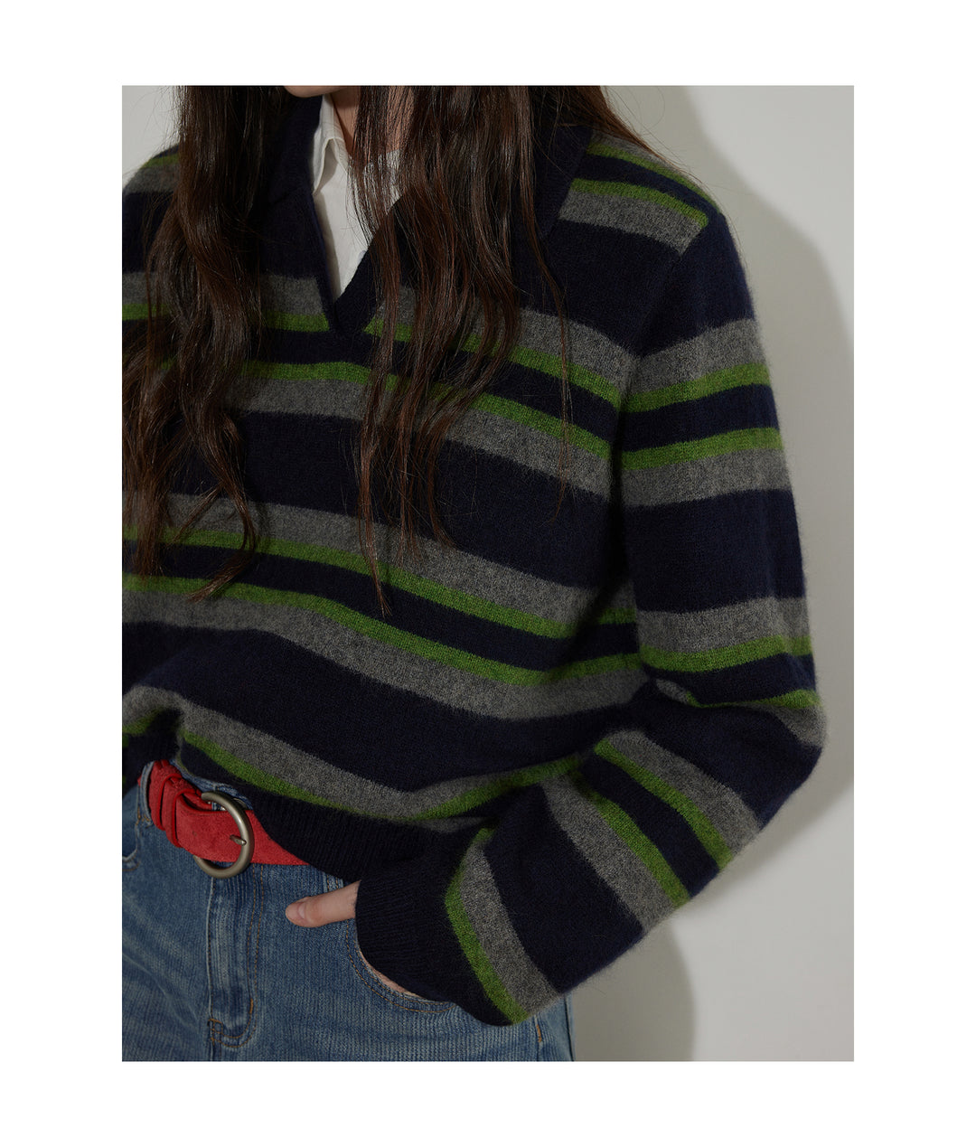 Urban Stripe Wool Knit Pullover LCKP0290