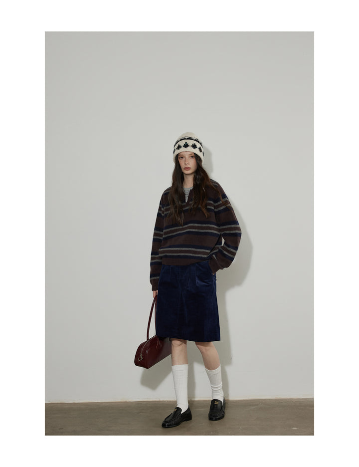 Urban Stripe Wool Knit Pullover LCKP0290