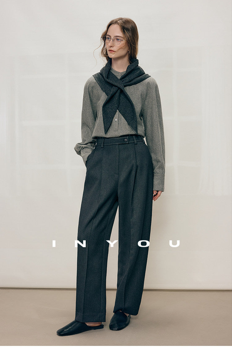 Tailored Ease Wool-Blend Slacks IYWS0320