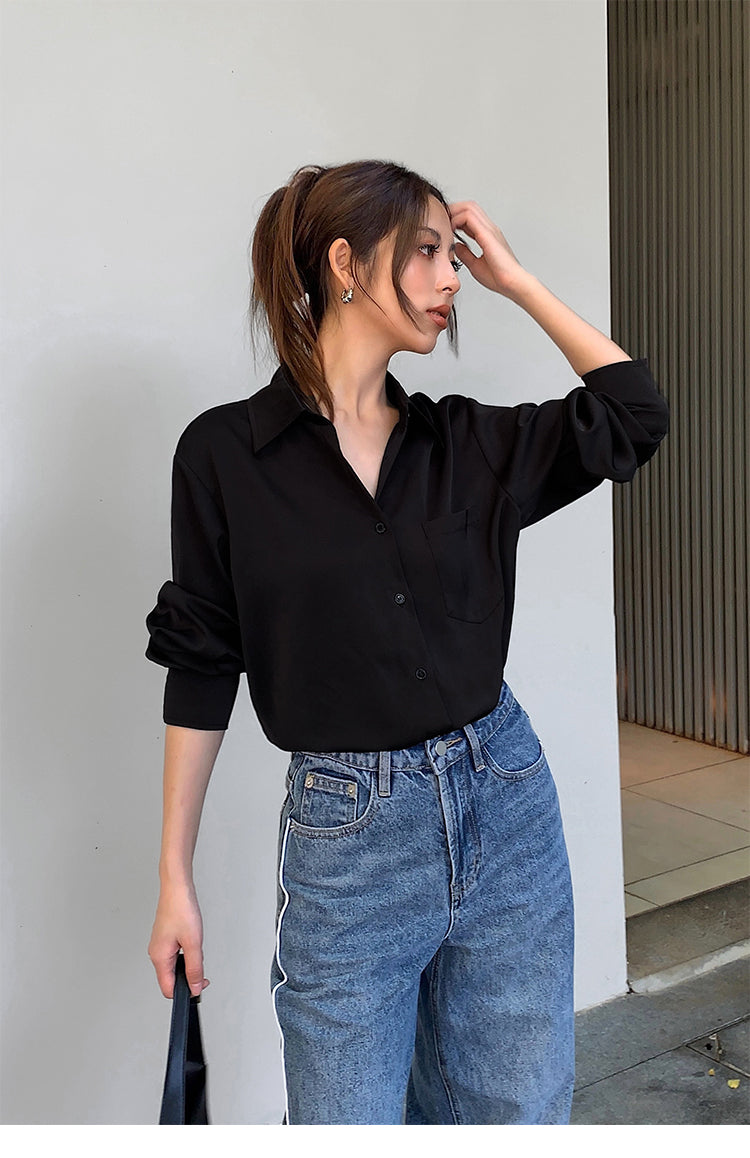 Satin Flow Overshirt NHOS0190