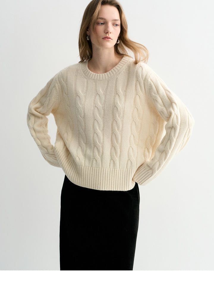 Luna Cable Wool Knit Sweater SSKS0315