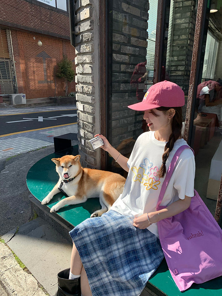 Vintage Asymmetry Check Skirt WSCS0336