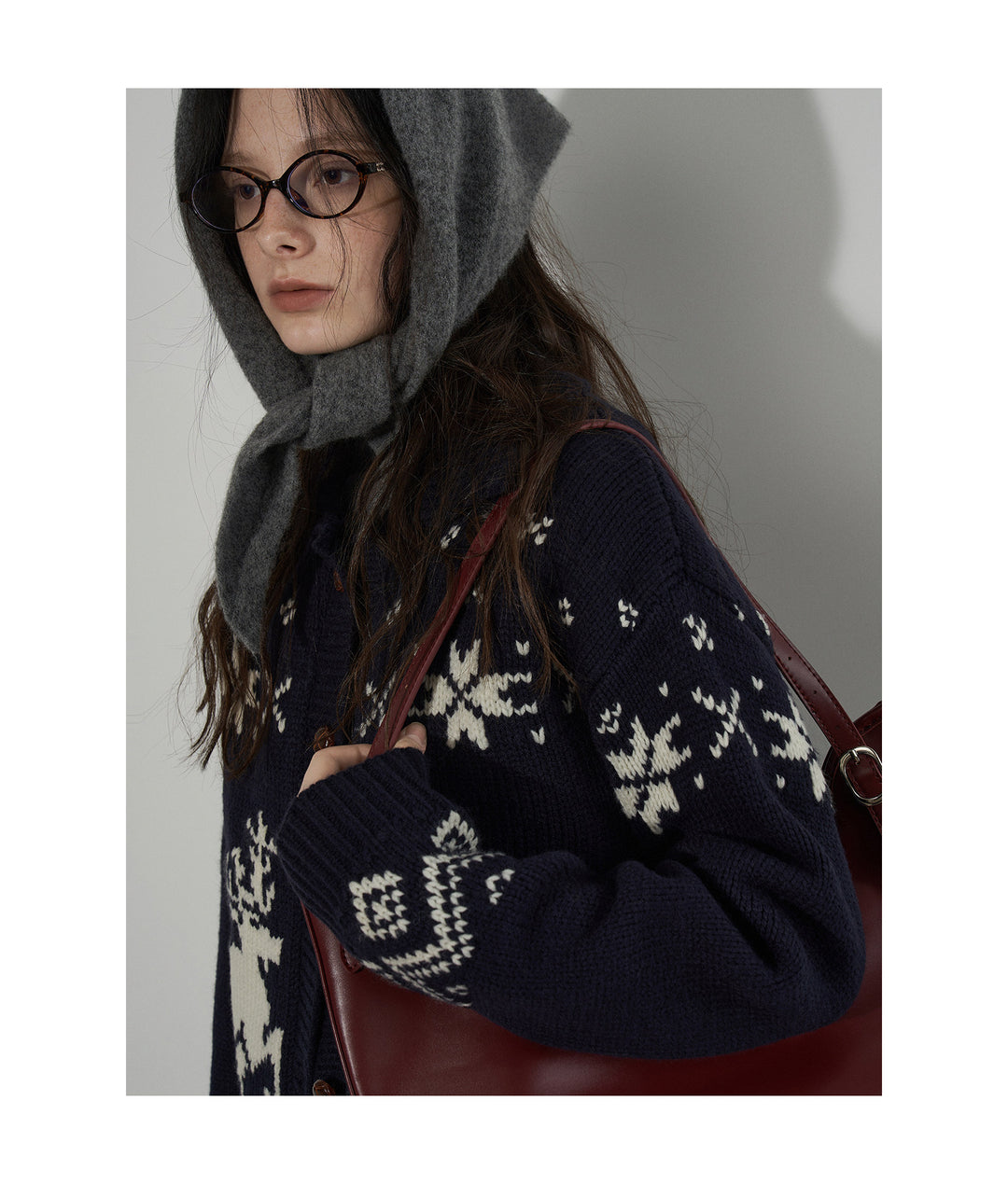 Nordic Reindeer Knit Cardigan LCKC0306