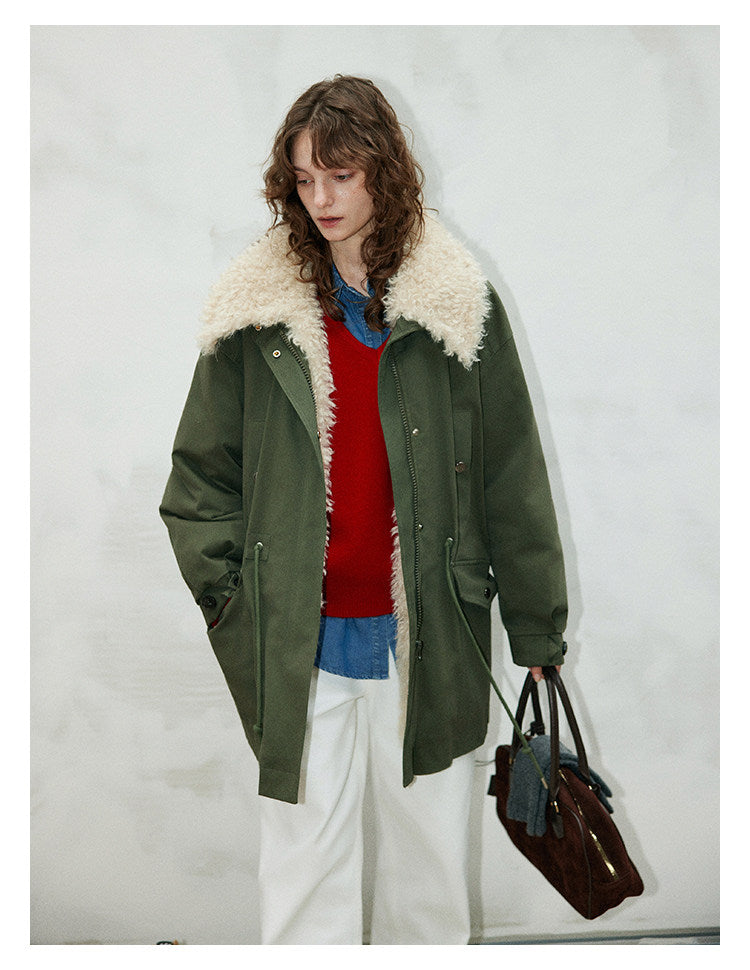 Vintage Shearling-Trim Utility Down Jacket BMDJ0299