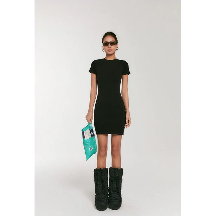 SculptFit Ribbed Mini Tee Dress DGMD0203
