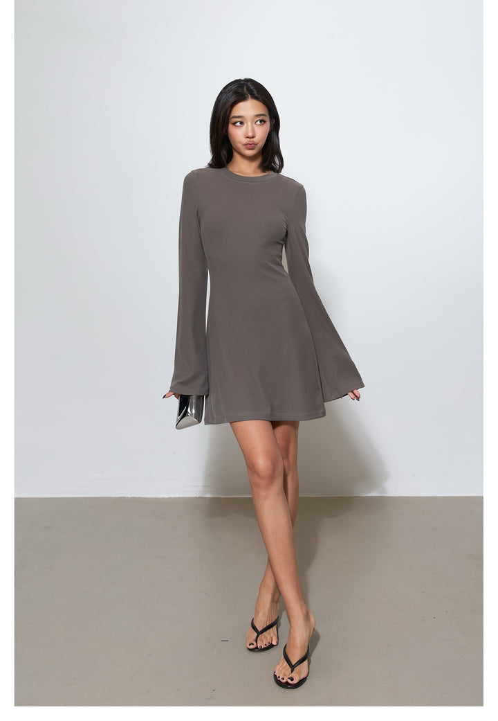 Luxe Ribbed Knit Dress & Flared Pants Set MSPS0254