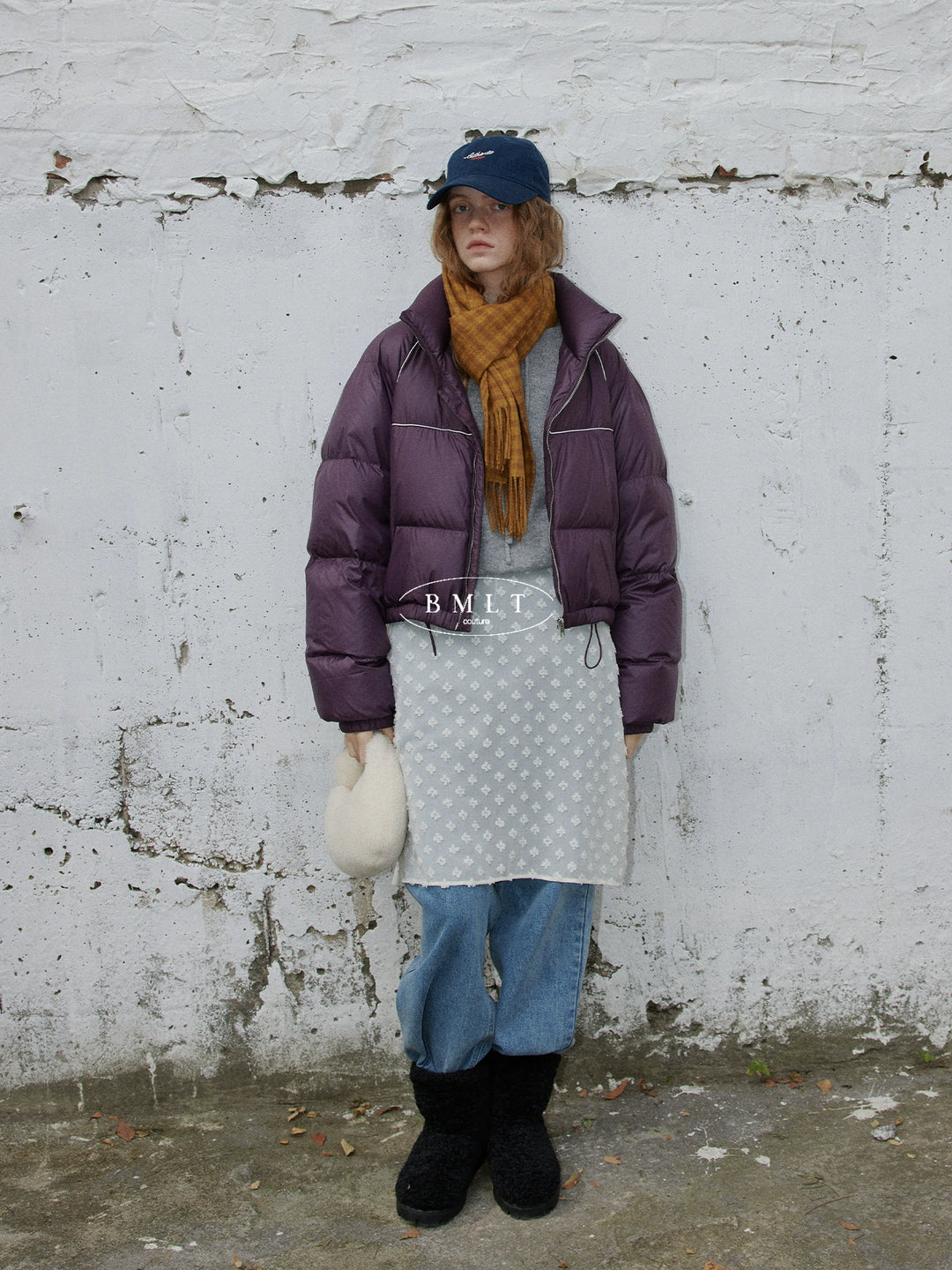 Plum Cloud Cropped Puffer Jacket BMPJ0296