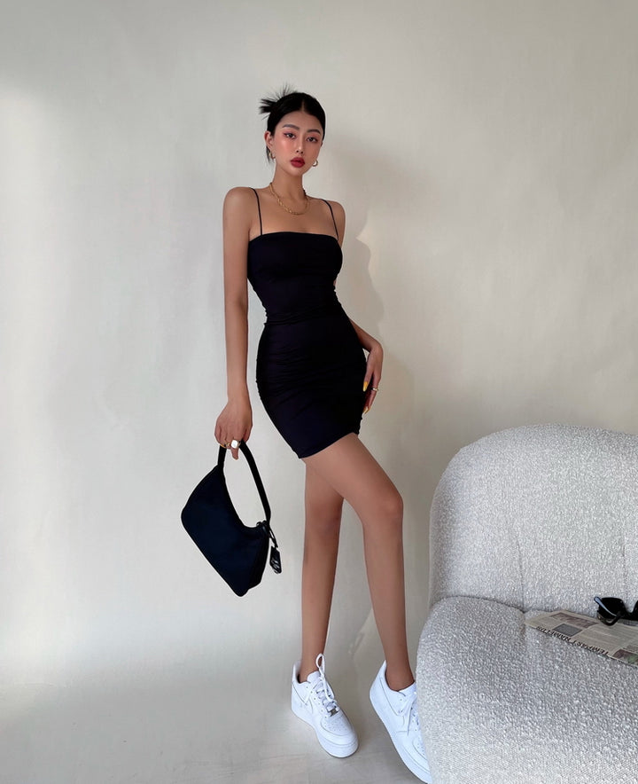 SleekGlow Spaghetti Strap Mini Dress LHMD0243