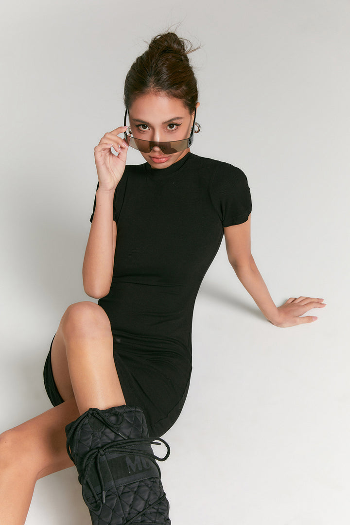 SculptFit Ribbed Mini Tee Dress DGMD0203