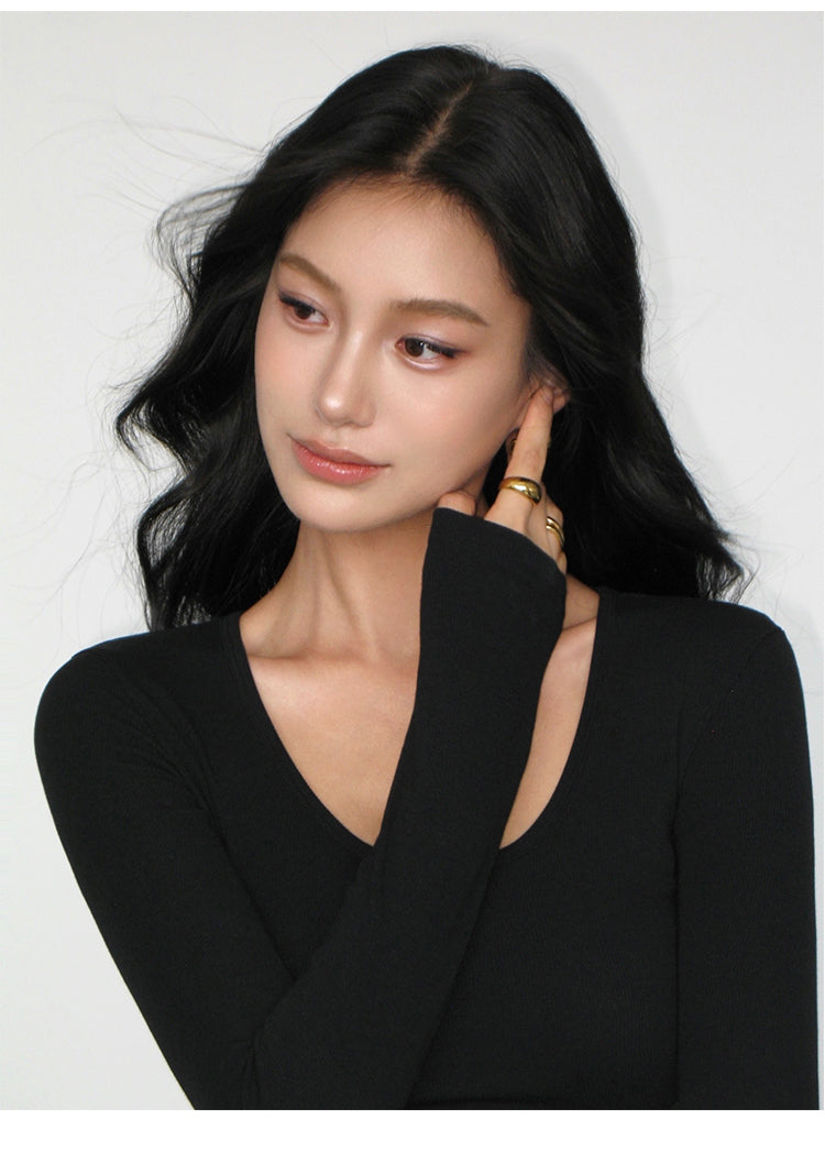 U-Neck Curve Hug Cropped Top NHCT0260