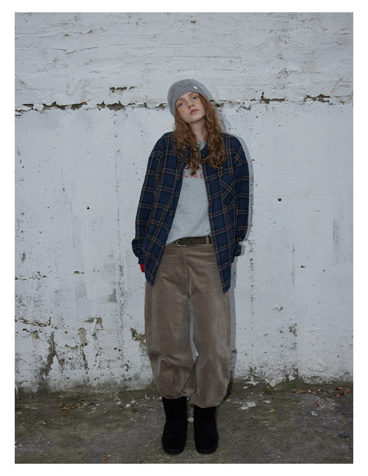 Vintage Check Oversized Shirt BMOS0304