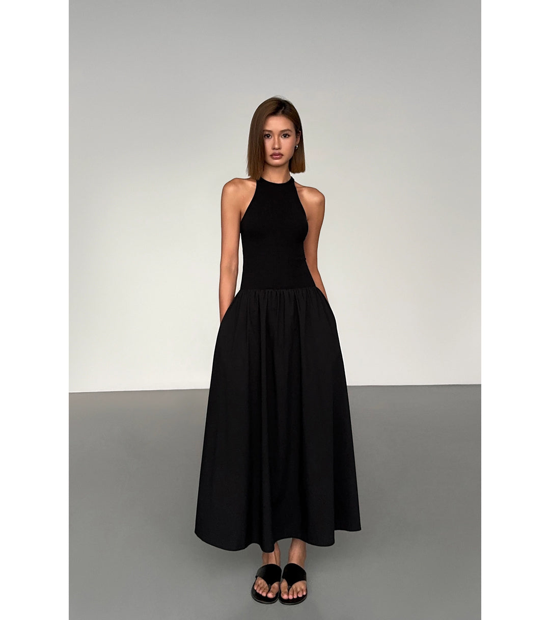 Luxe Crossover Backless Maxi Dress OUMD0247