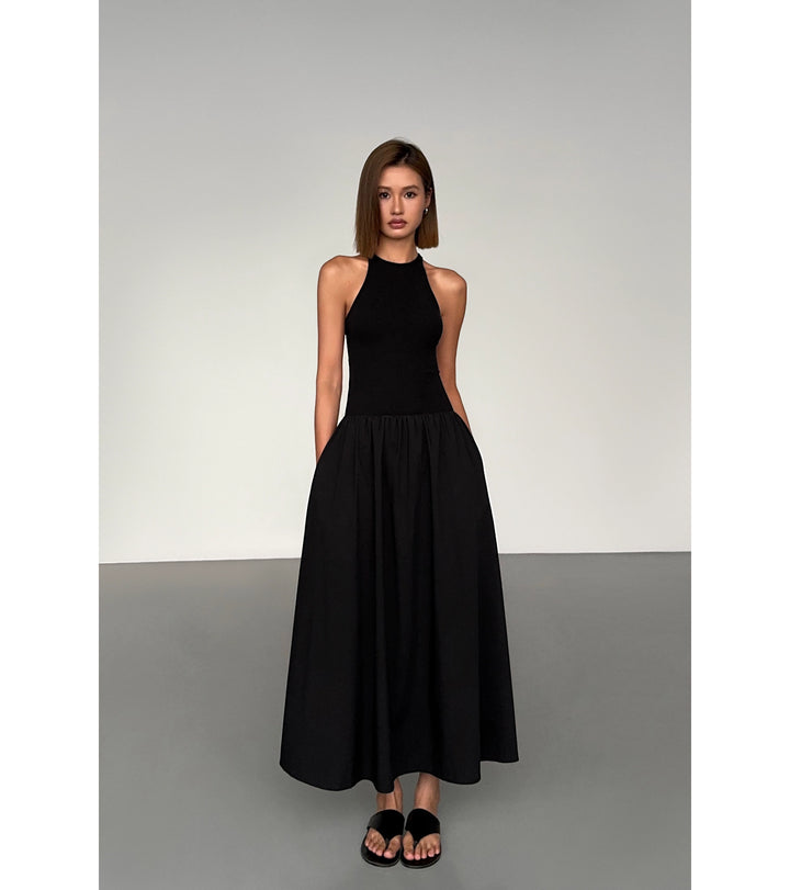Luxe Crossover Backless Maxi Dress OUMD0247