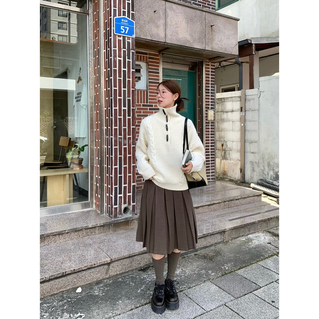 Vintage Pleat Midi Skirt WSMS0331