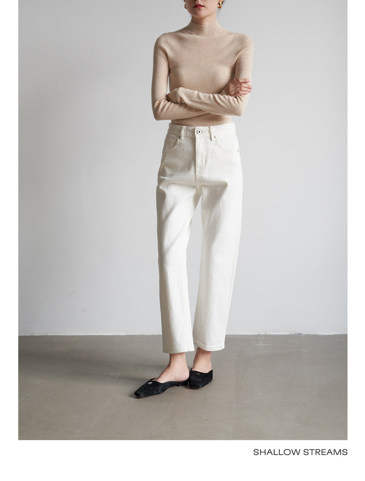 Silkline Merino Mock Neck Knit Top SSKT0316