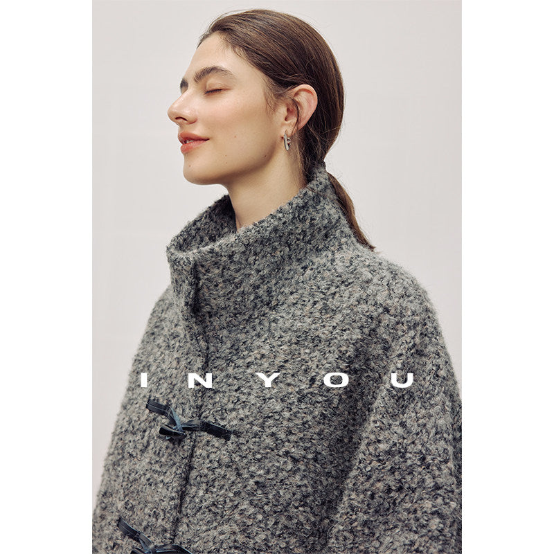 Stone Heather Wool Toggle Coat IYTC0321