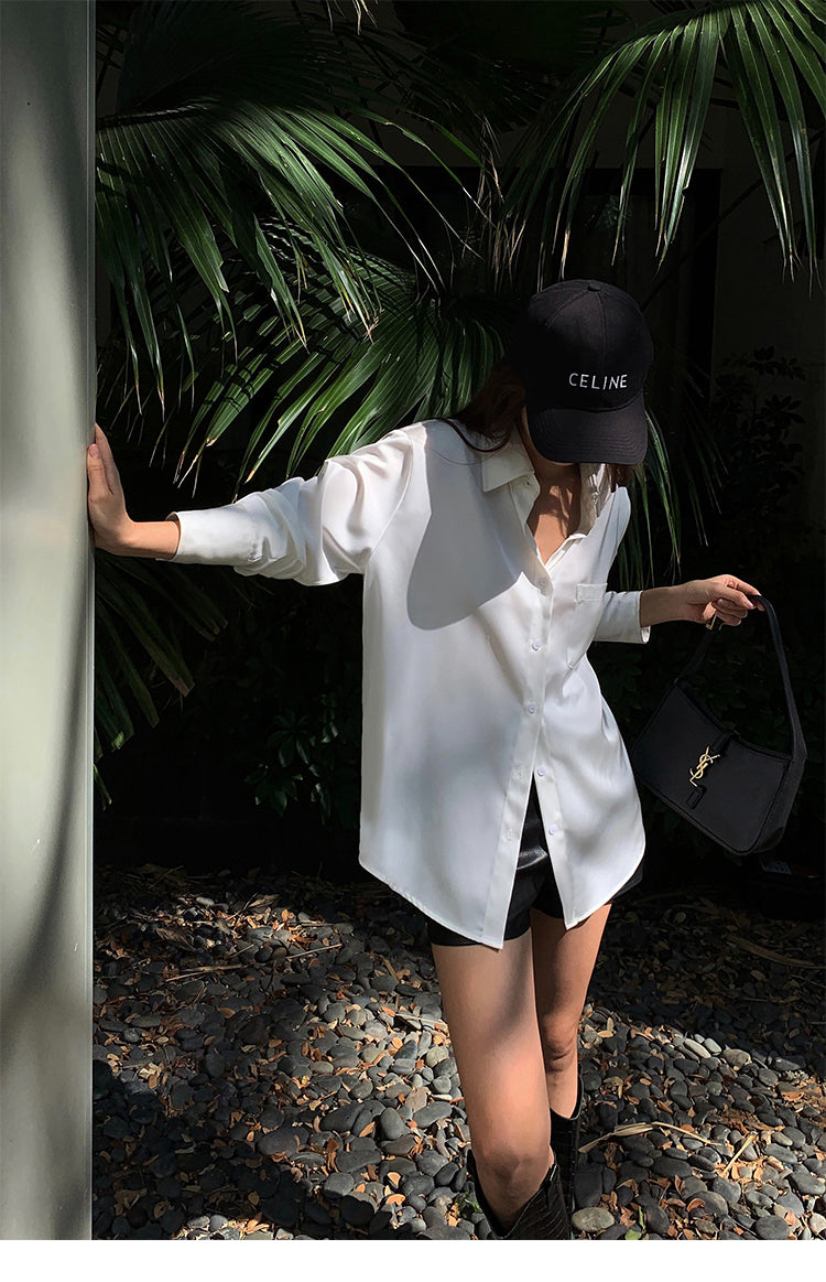 Satin Flow Overshirt NHOS0190