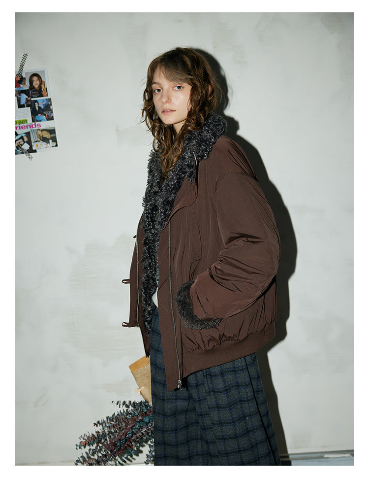 Cozy Fur-Lined Nylon Jacket BMNJ0294