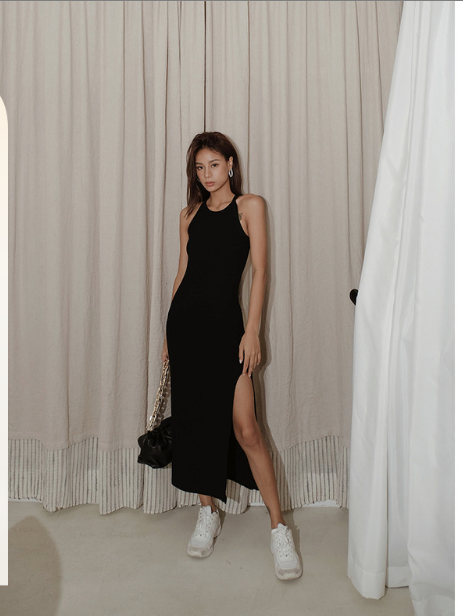SlaySide Cutout Maxi Dress DGMD0197