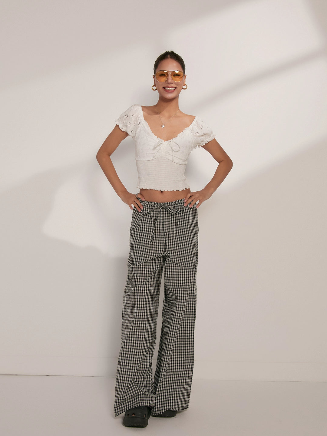 Sweet Ruffle Lace Crop Top DGCT0251
