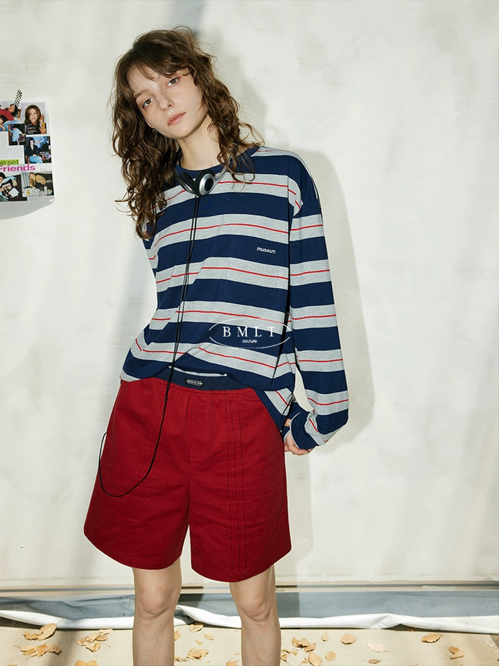 Retro Stripe Cotton Tee BMCT0266