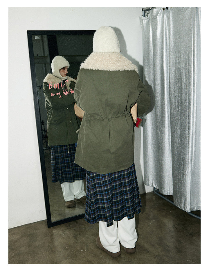 Vintage Shearling-Trim Utility Down Jacket BMDJ0299