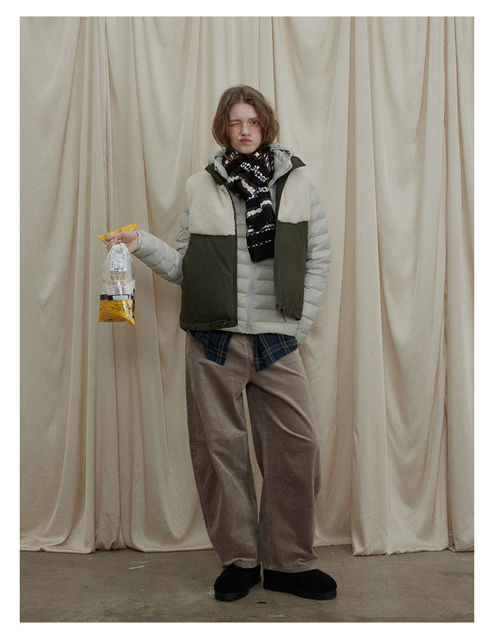 Olive Sherpa-Panel Utility Vest BMUV0298