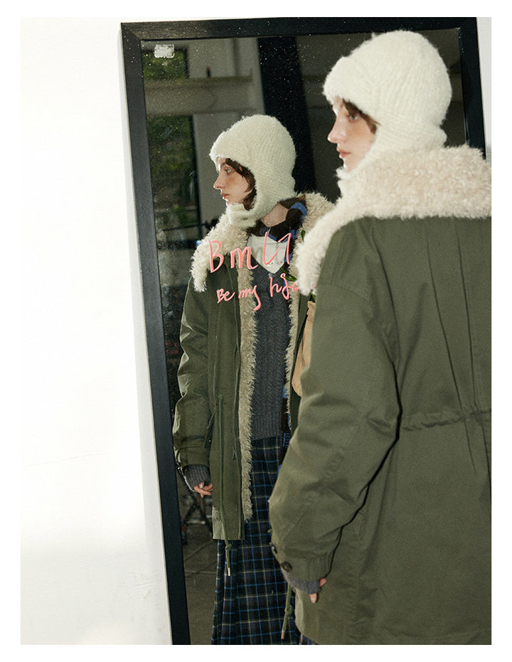 Vintage Shearling-Trim Utility Down Jacket BMDJ0299