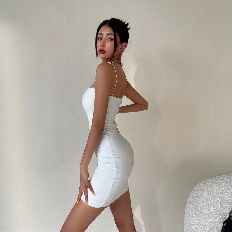 SleekGlow Spaghetti Strap Mini Dress LHMD0243