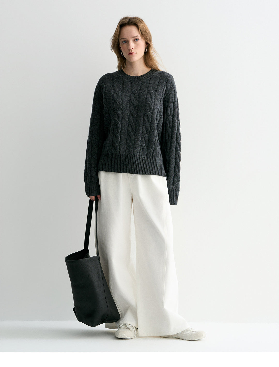 Luna Cable Wool Knit Sweater SSKS0315